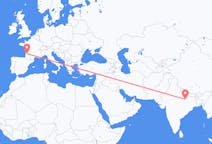 Flyrejser fra Varanasi, Indien til Bordeaux, Frankrig