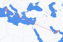 Flyreiser fra Abu Dhabi, De forente arabiske emirater til Olbia, Italia