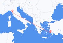 Flights from Kos, Greece to Pisa, Italy