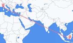 Flyreiser fra Banjarmasin, Indonesia til Calvi, Frankrike