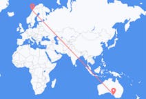 Vluchten van Adelaide, Australië naar Bodø, Noorwegen