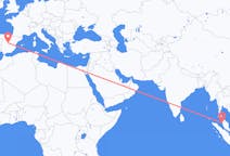 Flyreiser fra Penang, Malaysia til Madrid, Spania