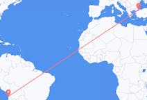 Flyreiser fra Iquique, Chile til Istanbul, Tyrkia