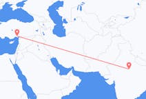 Lennot Gwaliorista, Intia Adanalle, Turkki