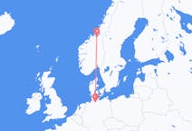Loty z Hamburg, Niemcy do Trondheim, Norwegia