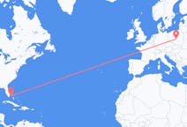Flyrejser fra Bimini, Bahamas til Łódź, Polen