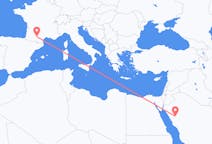 Flyreiser fra AlUla, Saudi-Arabia til Toulouse, Frankrike