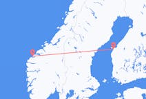 Flyreiser fra Ålesund, Norge til Vasa, Finland