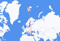 Vols d'Izmir vers Svalbard