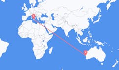 เที่ยวบินจาก เจรัลด์ตัน ออสเตรเลีย ไปยัง ปาแลร์โม ออสเตรเลีย