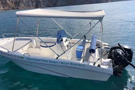 Santorini: Führerscheinfrei - Bootsvermietung "AELIA"