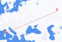 Fly fra Ufa til Figari