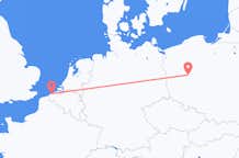 Flyg från Poznan, Polen till Ostend, Belgien