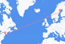 Flights from New York City, the United States to Umeå, Sweden