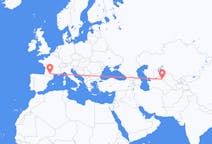 Flyg från Urgentj, Uzbekistan till Toulouse, Frankrike
