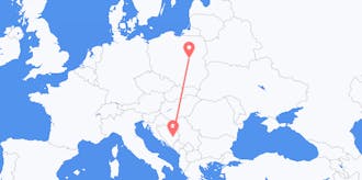 Flyrejser fra Polen til Bosnien-Hercegovina