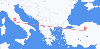 トルコからイタリアへのフライト