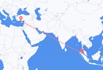 Flyg från Medan, Indonesien till Gazipaşa, Turkiet