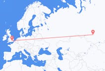 Flyg från London till Kemerovo