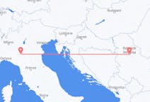 Flug frá Belgrad, Serbíu til Parma, Ítalíu