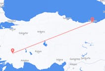 Lennot Trabzonista, Turkki Denizliin, Turkki