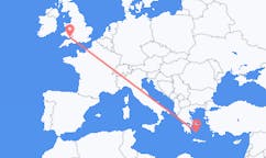 Flyg från Cardiff, Wales till Plaka, Grekland