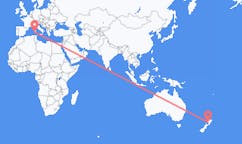 Flyg från Whanganui, Nya Zeeland till Cagliari, Italien