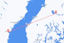 Vols depuis la ville de Sundsvall vers la ville de Kajaani