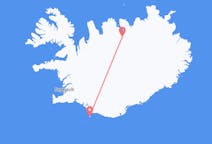 Vluchten van Akureyri naar Vestmannaeyjar