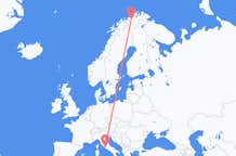 Vluchten van Alta, Noorwegen naar Rome, Italië