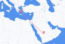 サウジアラビアのワディ・アド・ダワシールから、ギリシャのサントリーニ島までのフライト