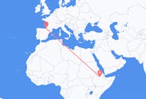 Flyreiser fra Dessie, Etiopia til Biarritz, Frankrike