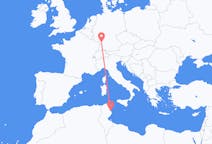 チュニジアのから モナスティル、ドイツのへ カールスルーエフライト