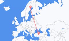 Рейсы из Шеллефтео, Швеция до Nevsehir, Турция