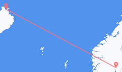 出发地 冰岛索斯霍恩目的地 挪威奥斯陆的航班