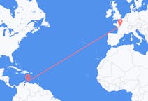 Flyg från Willemstad, Curaçao till Tours, Frankrike