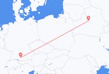 ベラルーシのから ミンスク、ドイツのへ メミンゲンフライト