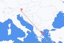 그리스 스키아토스에서 출발해 오스트리아 클라겐푸르트까지(으)로 가는 항공편