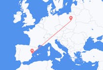 Flyreiser fra Castellón de la Plana, Spania til Warszawa, Polen