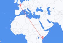 Flyrejser fra Malindi, Kenya til Tours, Frankrig