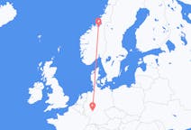 Vluchten van Trondheim, Noorwegen naar Frankfurt, Duitsland