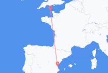 Flights from Alderney, Guernsey to Valencia, Spain