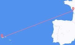 Flyg från La Rochelle till Horta, Azores