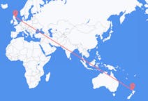 Vluchten van Auckland, Nieuw-Zeeland naar Aberdeen, Schotland