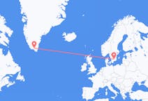 Loty z Narsarsuaq, Grenlandia z Växjö, Szwecja