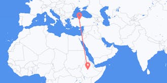 Flyrejser fra Etiopien til Tyrkiet