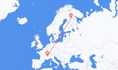 Flyg från Chambery, Frankrike till Kuusamo, Finland