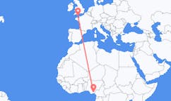 Flyg från Uyo, Nigeria till Guernsey, Guernsey