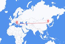 Flyreiser fra Changchun, til Brindisi