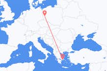 Vluchten van Zielona Góra, Polen naar Athene, Griekenland